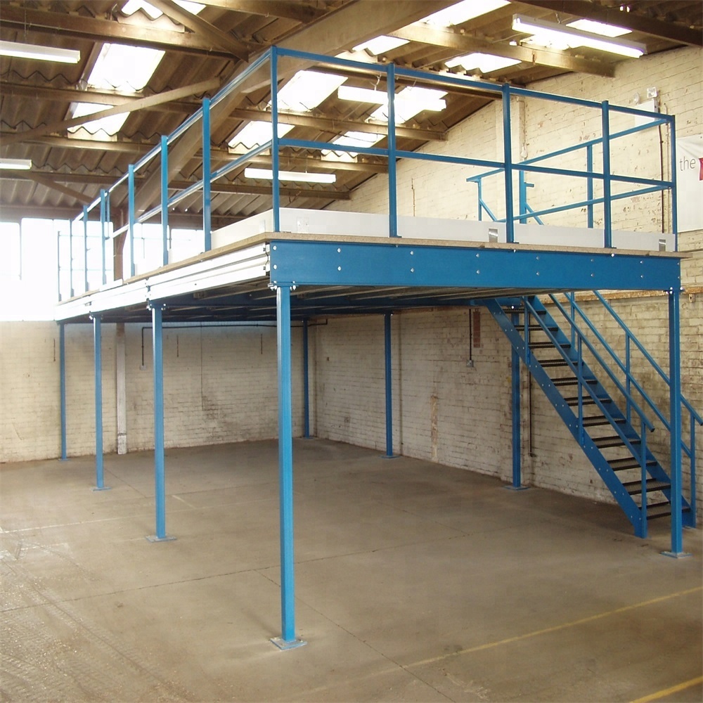 Industrial Warehouse Storage System Heavy Duty Multi Tier Steel Structure Garret