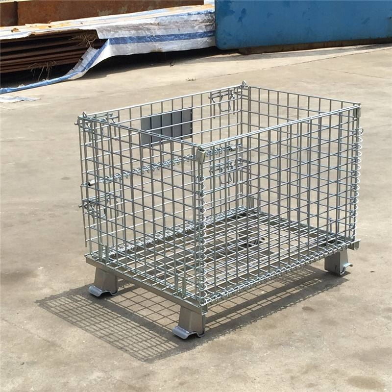 High Quality Steel Security Cage Heavy Duty Collapsible Wire Mesh Container