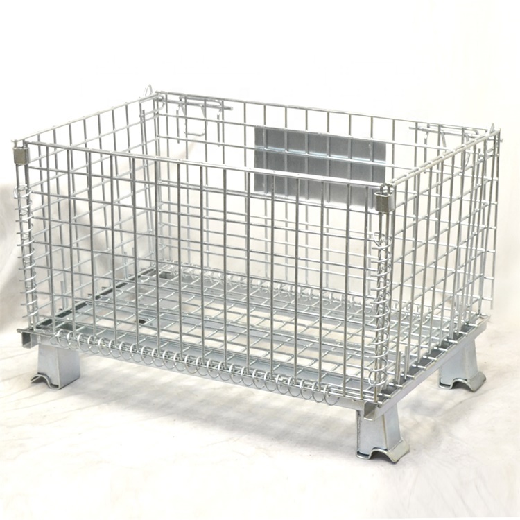 Manufacturer Supplier Galvanized Collapsible Heavy Duty Wire Mesh Container