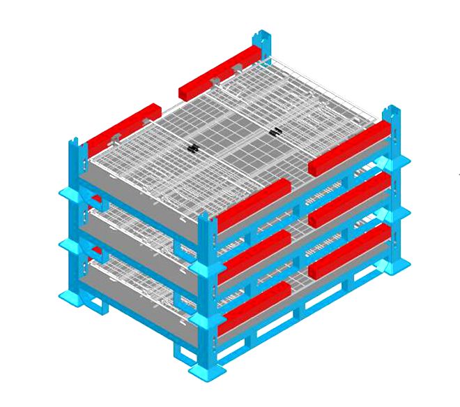 Corrosion Protection Steel Storage Stackable Foldable Container