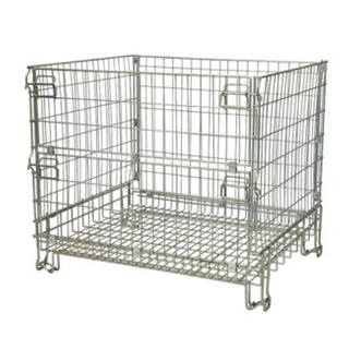 Warehouse Collapsible Wire Mesh Cage For Logistic Equipment