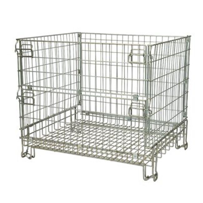 Warehouse Collapsible Wire Mesh Cage For Logistic Equipment