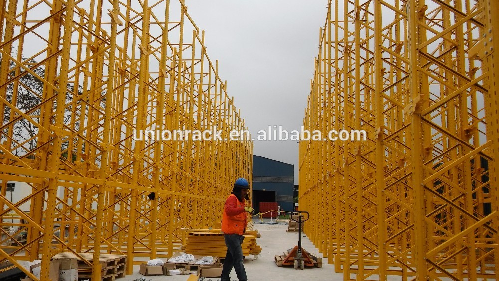 Heavy duty storage drive in rack pallet racking