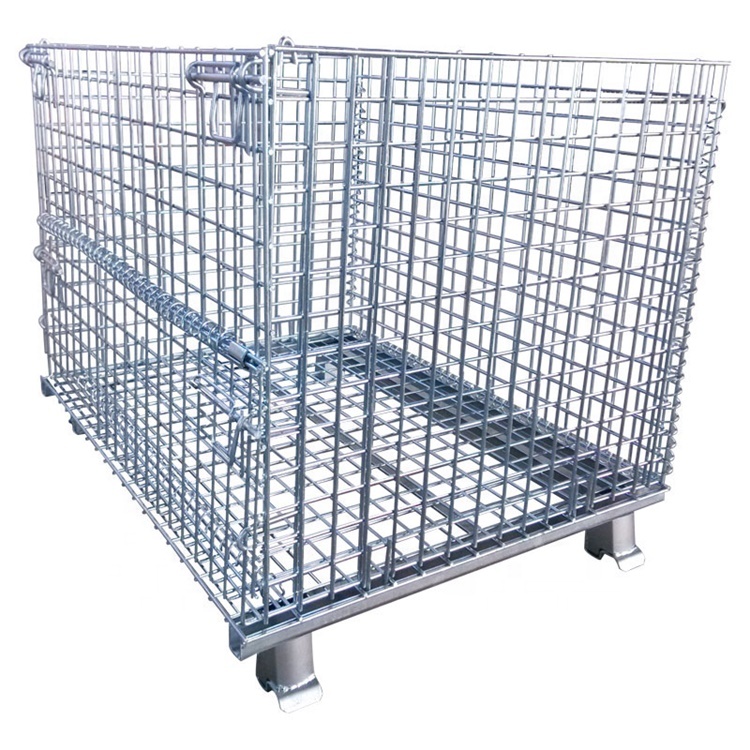 Anti-rust Steel Transport Garbage Heavy Duty Galvanized Wire Mesh Cage
