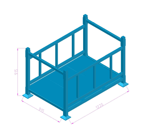 Powder Coating Steel Collapsible Demountable Heavy Duty Stacking Pallet