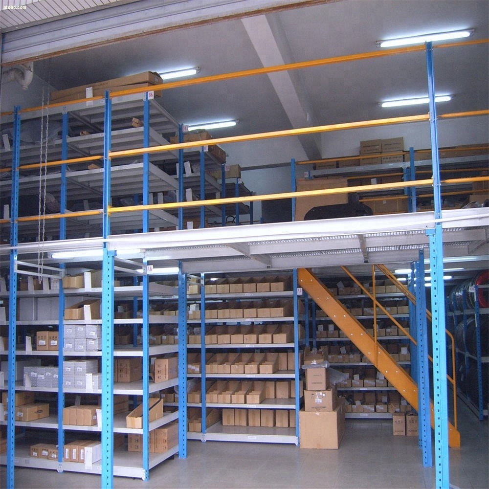 Long Span Shelving Supported Heavy Duty Steel Mezzanine Racking System