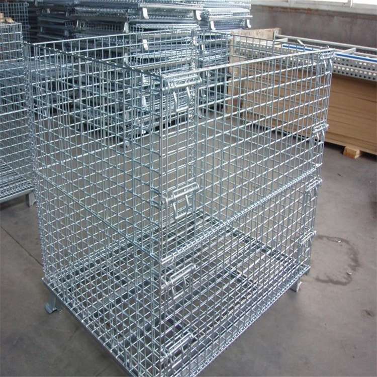 Quality Guaranteed Q235 Steel Heavy Duty Warehouse Stackable Wire Mesh Storage Container
