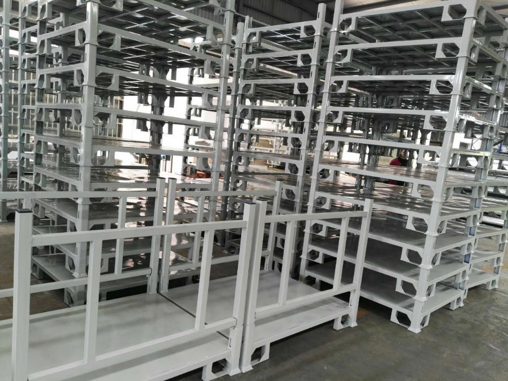 Powder Coating Steel Collapsible Demountable Heavy Duty Stacking Pallet