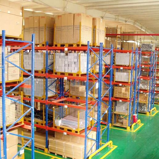 Fixed stacking cargo storage in steel beam rack/pallet shelf/selective shelving