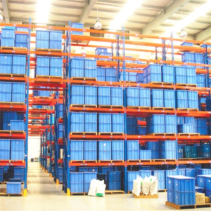 Stackable industrial storage shelving adjustable pallet racking system