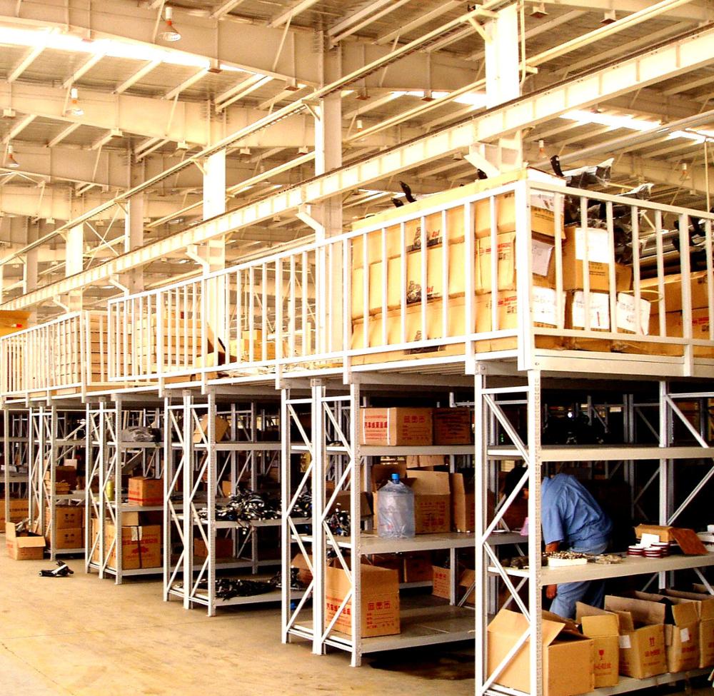Warehouse storage rust prevention mezzanine floor rack