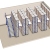High density warehouse steel platform mezzanine racking