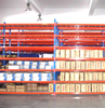 Customized medium duty storage rack with steel decking
